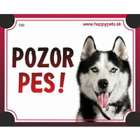 Tabuľka Pozor Pes - husky